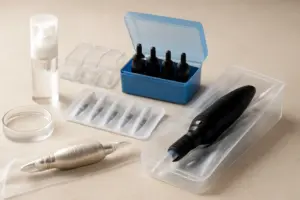 Contenitori e organizer per strumenti da trucco permanente: sistemi che evitano contaminazioni accidentali